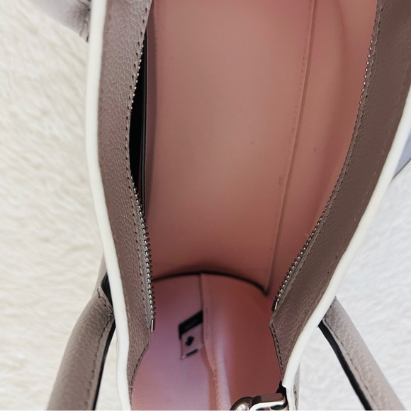 Kate Spade Eva Grain Leather Top Zip Soft Taupe Satchels/Crossbody Small Bag - Picture 14 of 16